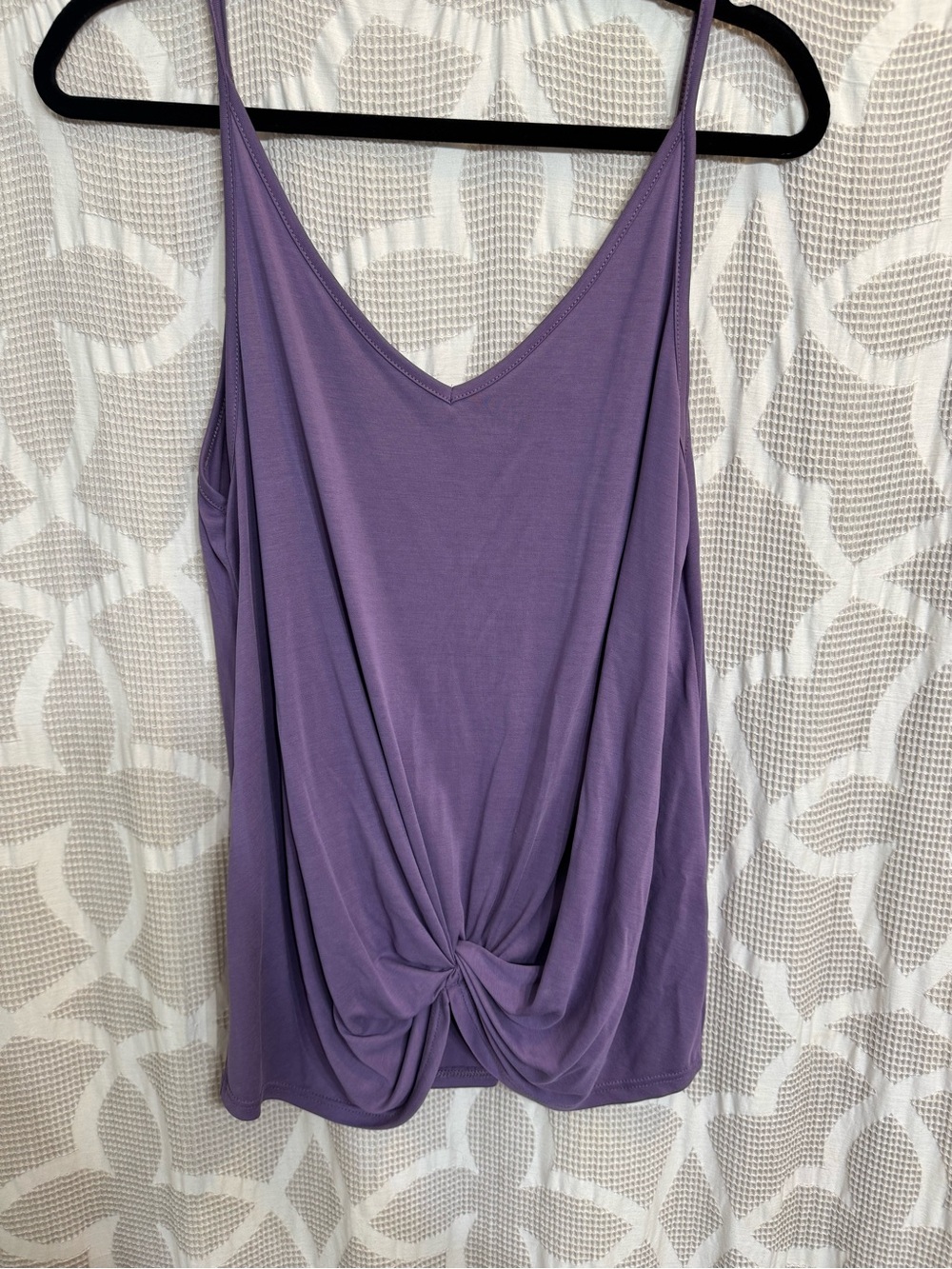 entro Lavender Twist-Front Spaghetti Strap Camisole
